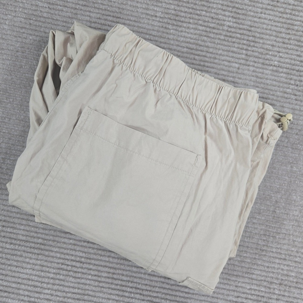 Universal Thread Womens M Tan Cotton Cargo Drawstring Utility Pants